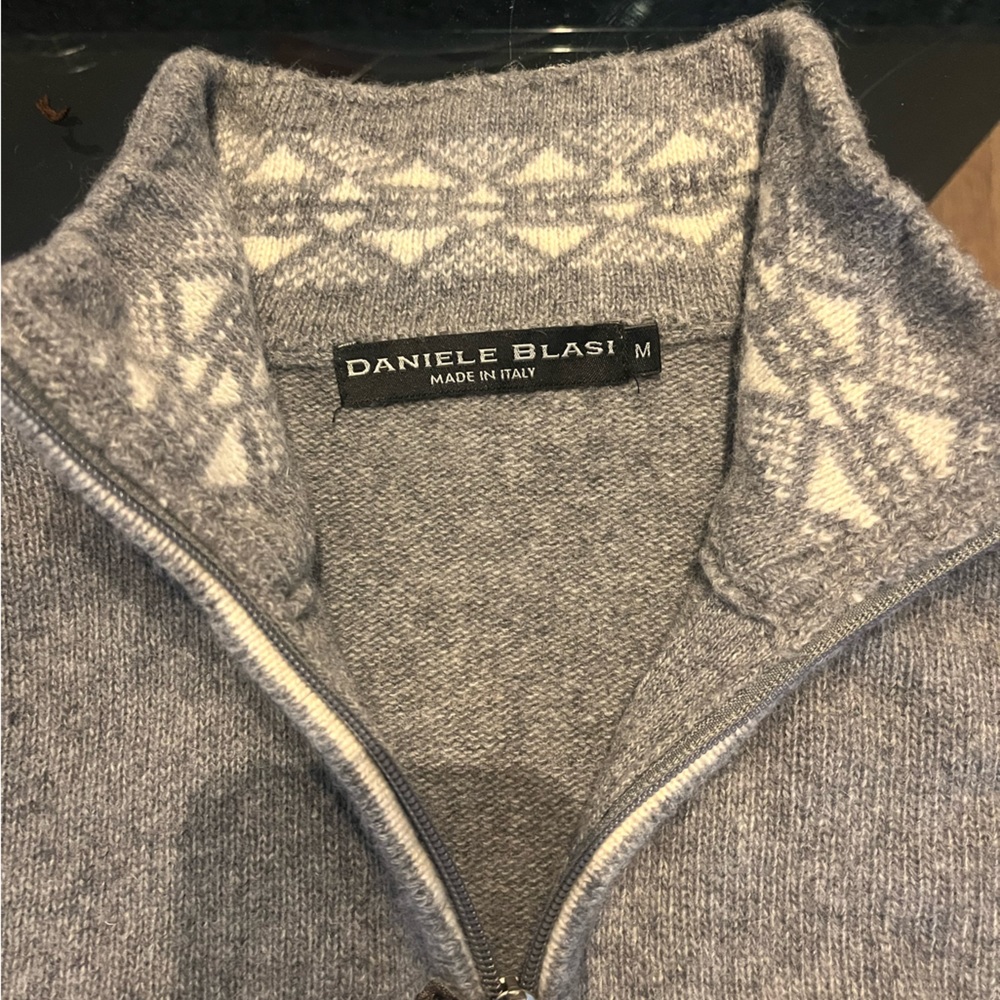 Wool half zip sweater